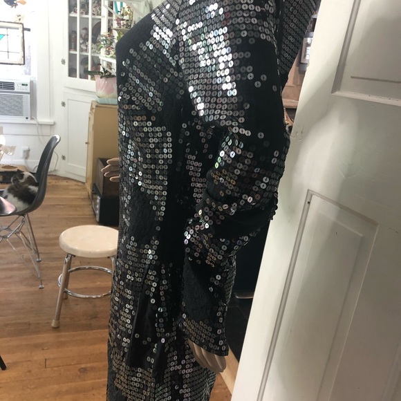 Gorgeous Sheri Bodell black sequined dress - Picture 3 of 12